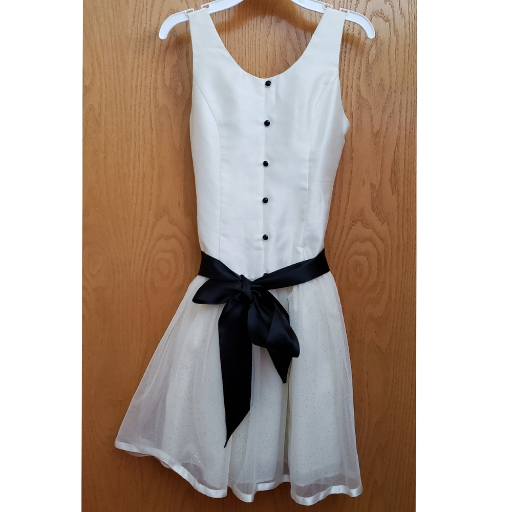 GIRLS Dress with Drop Waist Bow